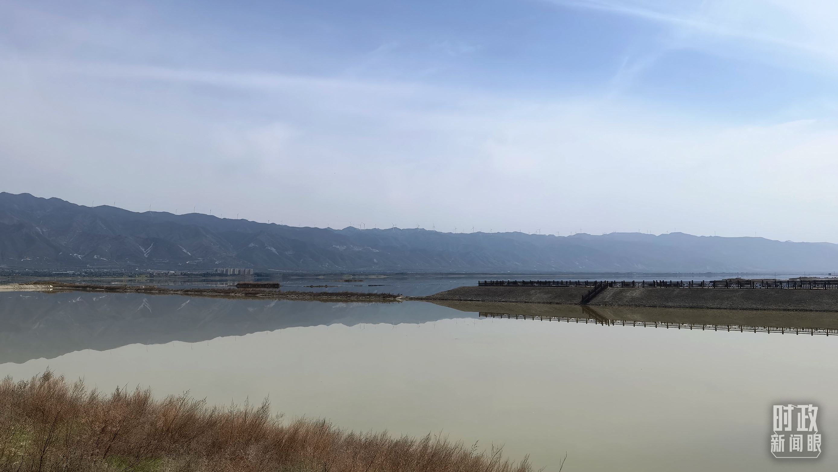 △運城鹽湖。（總臺央視記者馬亞陽拍攝）