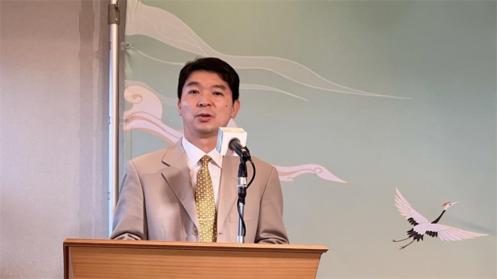 中國駐東京旅游辦事處主任歐陽安致辭。中國駐東京旅游辦事處供圖