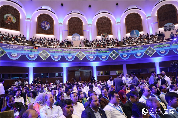 7月13日，達舍爾甘地污水處理廠項目竣工典禮舉行。人民網(wǎng)記者 孫廣勇攝