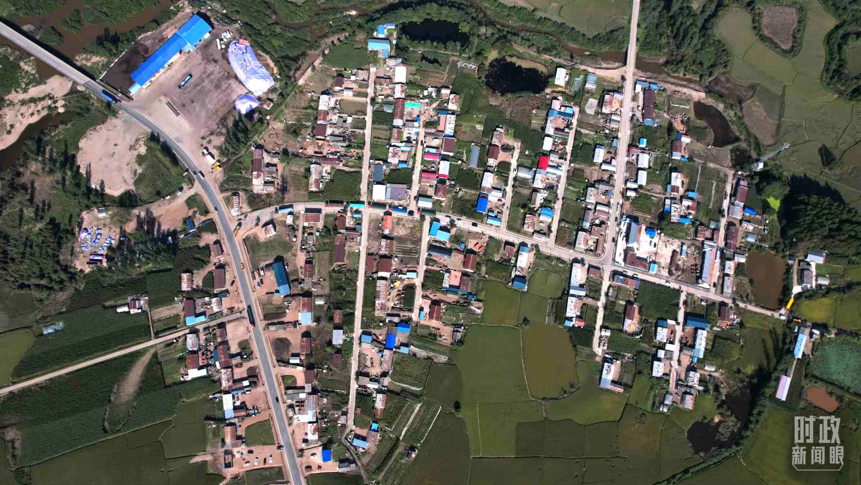 △9月7日，龍王廟村航拍。（總臺國廣記者李晉拍攝）