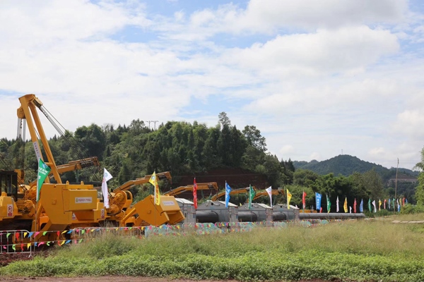 川氣東送二線天然氣管道工程施工現(xiàn)場(chǎng)。受訪者供圖