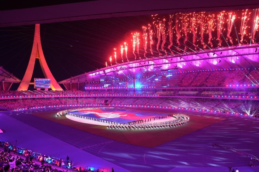 5月5日，第32屆東南亞運動會在柬埔寨首都金邊的國家體育場開幕。
