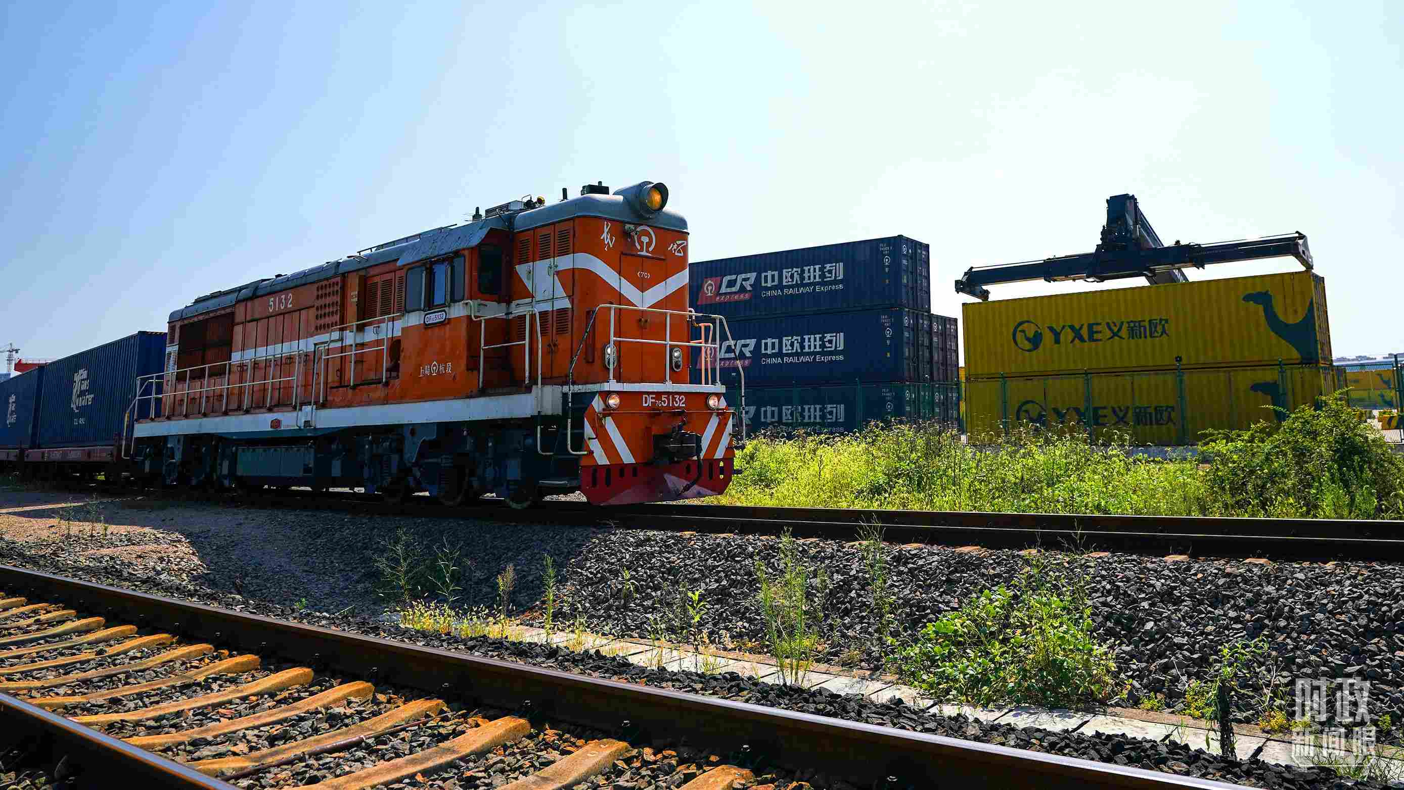 △“義新歐”中歐班列。（總臺國廣記者李晉拍攝）