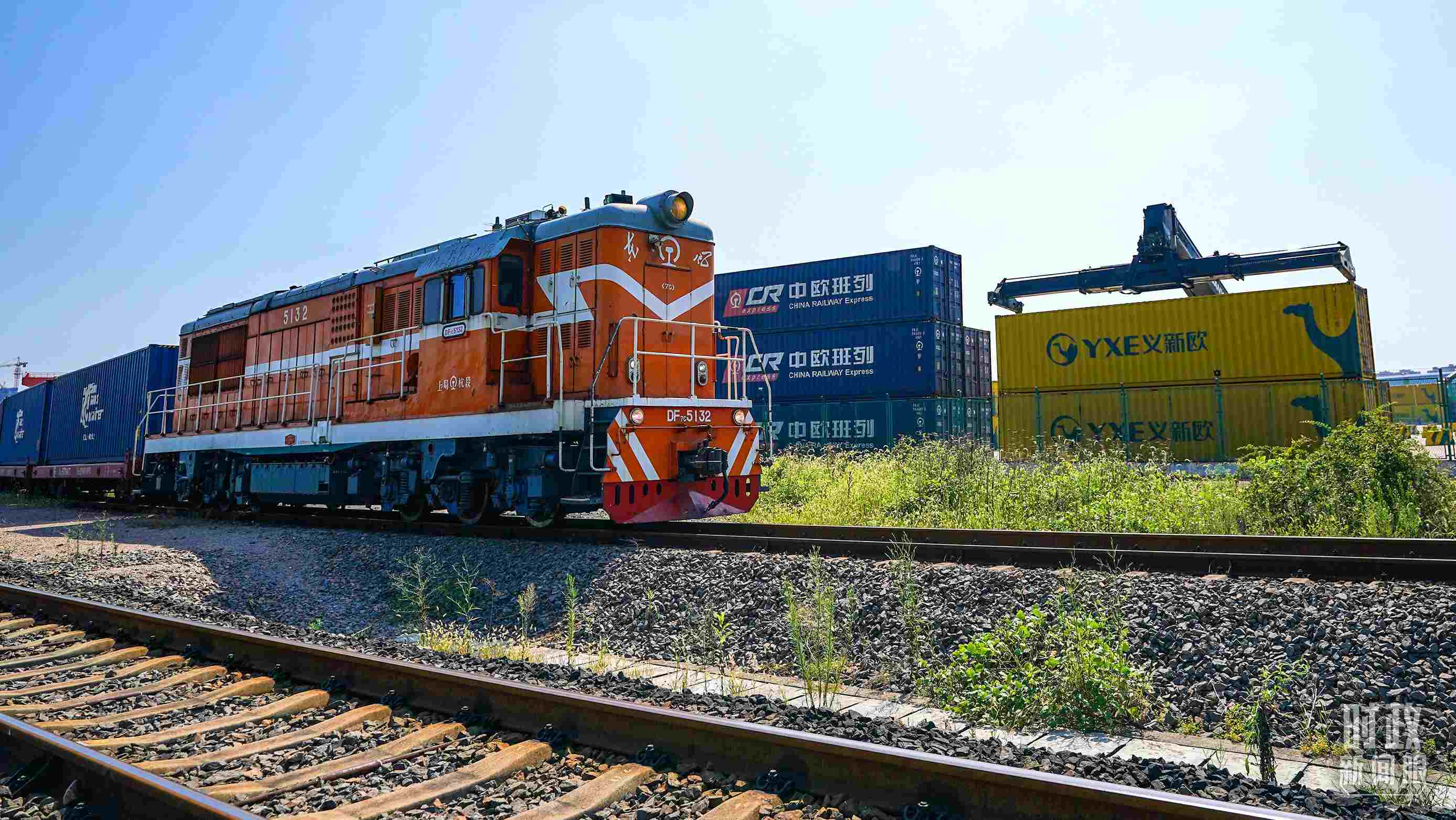 △“義新歐”中歐班列。（總臺(tái)國廣記者李晉拍攝）