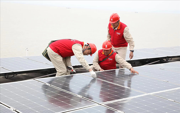 開(kāi)山島微電網(wǎng)的投運(yùn)建設(shè)。受訪者供圖