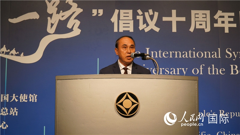 柬埔寨駐日大使圖伊瑞發(fā)言。人民網(wǎng) 蔣曉辰攝