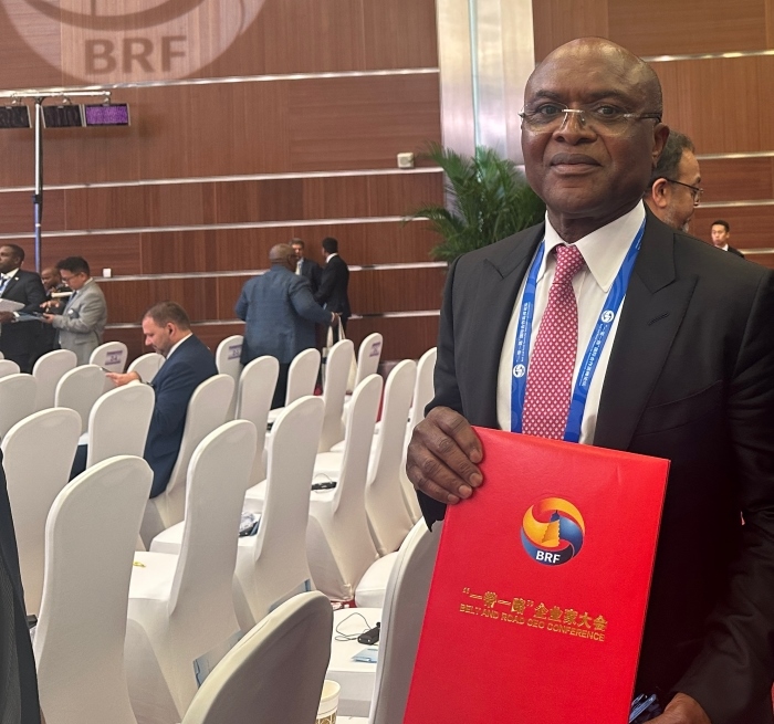 “一帶一路”企業(yè)家大會的外方代表。人民網(wǎng)記者 申佳平攝