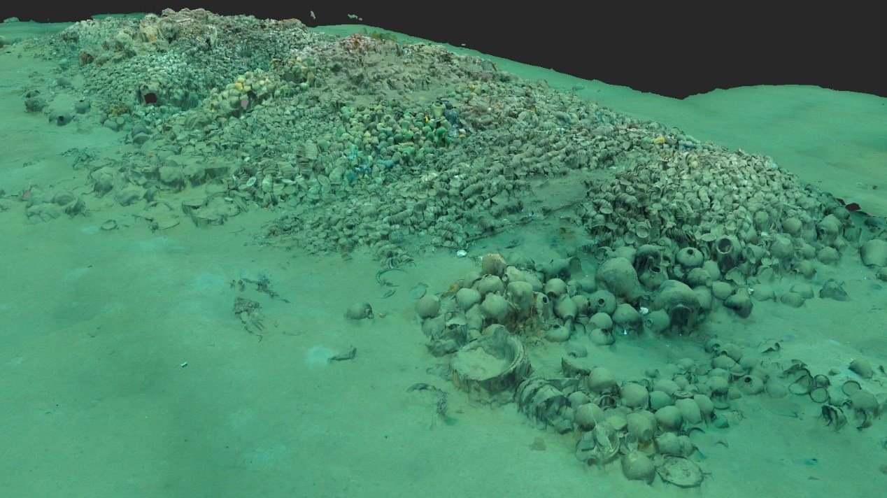 一號(hào)沉船遺址核心區(qū)三維圖。國家文物局供圖