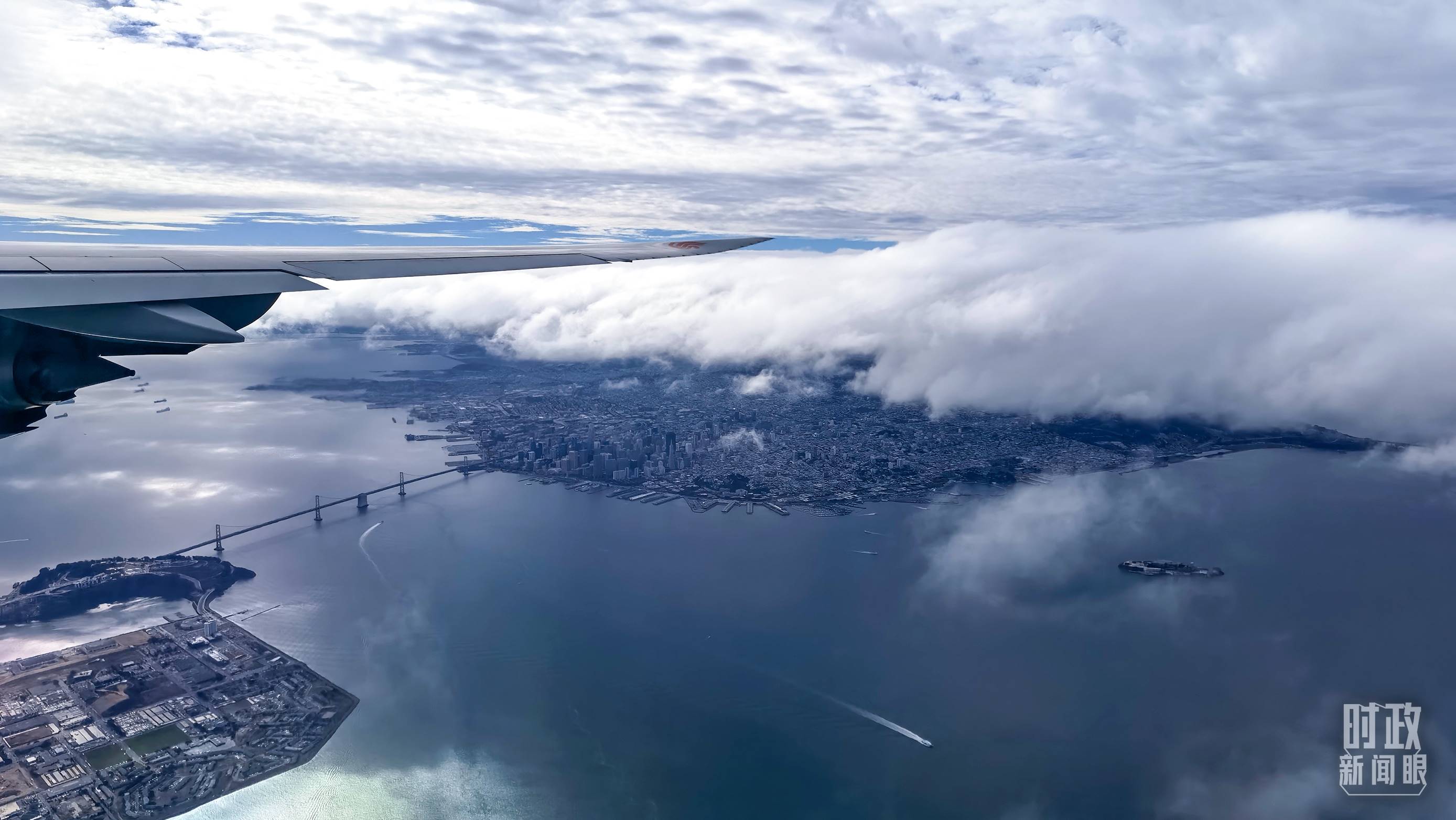 △俯瞰舊金山。（總臺央視記者馬亞陽拍攝）