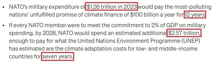 看看北約的“碳足跡”，就知道西方的氣候承諾有多扯