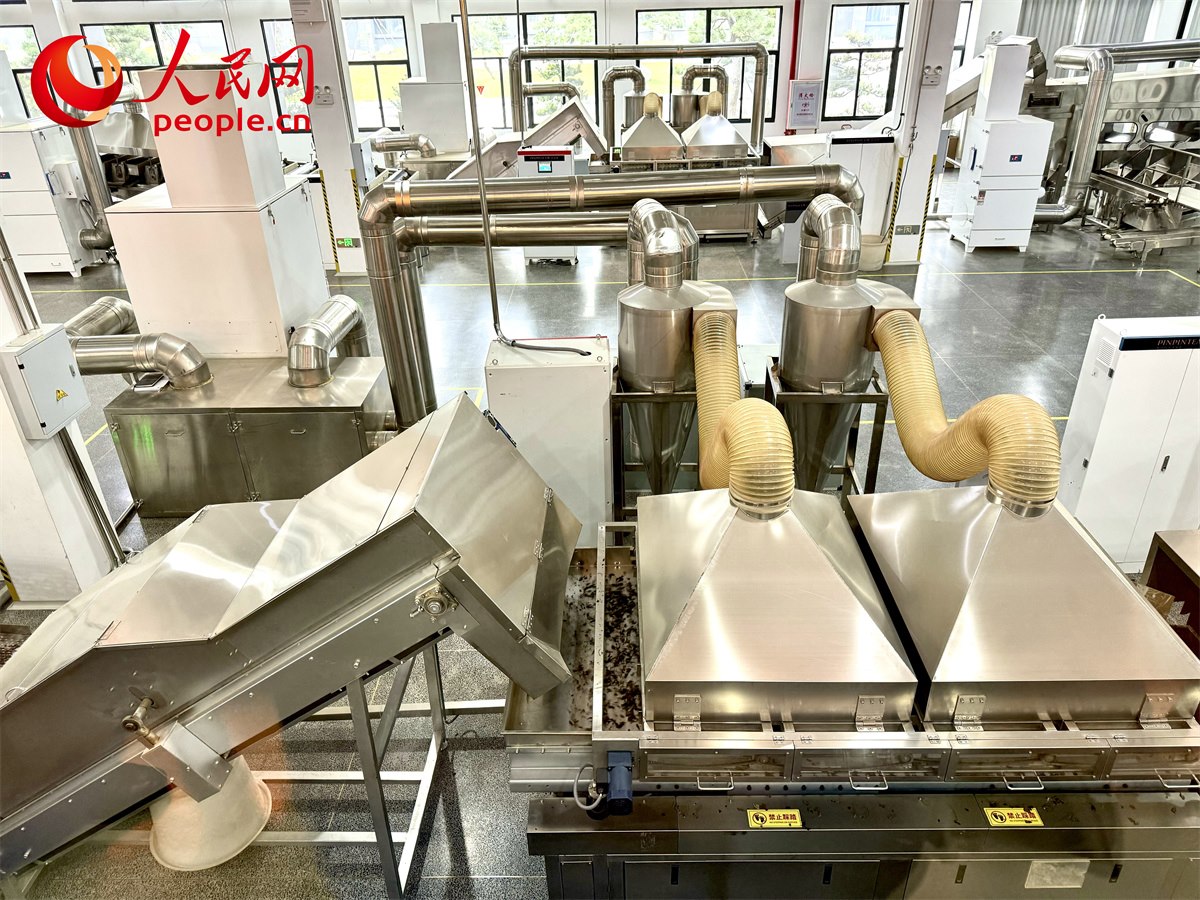 品品香白茶精制自動(dòng)化生產(chǎn)廠房。人民網(wǎng)記者 劉微攝