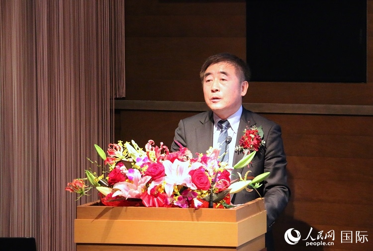 科盟會長楊克儉發(fā)表致辭。人民網(wǎng) 許可攝