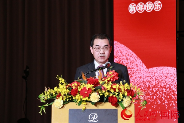 中國(guó)駐日本大使吳江浩致辭。人民網(wǎng) 許可攝