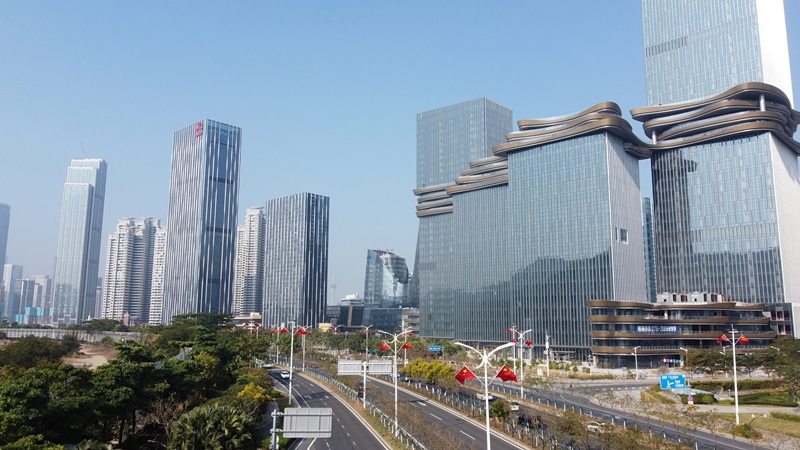 2024年1月1日，廣東珠海，橫琴粵澳深度合作區(qū)樓群。