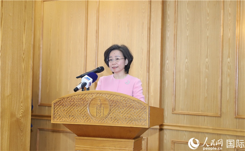 沈敏娟大使致辭。人民網(wǎng)記者 霍文攝