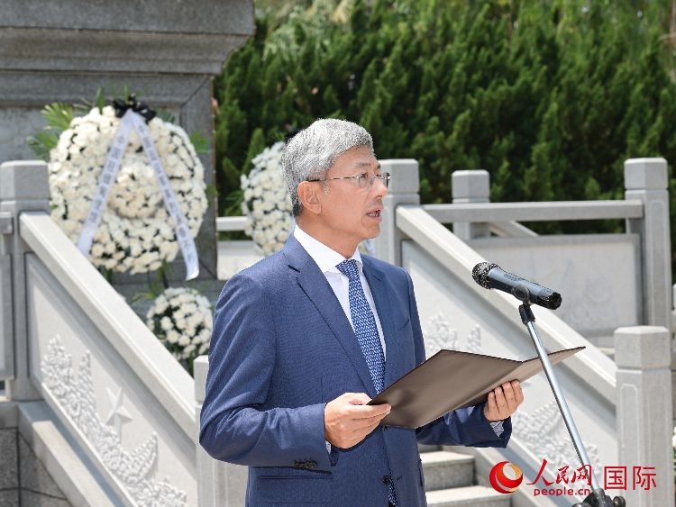 陳海大使發(fā)表致辭。人民網(wǎng)記者 謝佳君攝