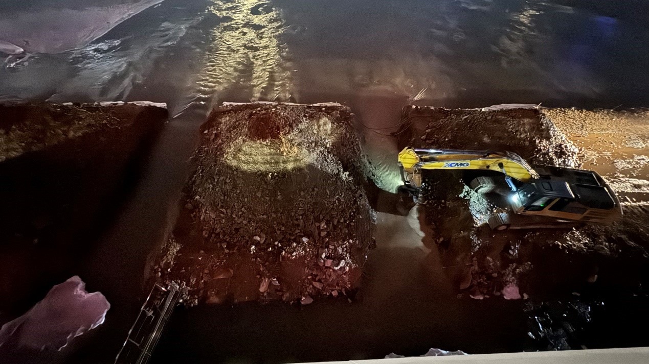 搶險現(xiàn)場 中建六局交通建設公司阿斯塔納輕軌項目供圖