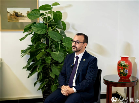 巴西文化部副部長卡西修斯·羅薩接受人民網(wǎng)專訪。人民網(wǎng)記者 符園園攝