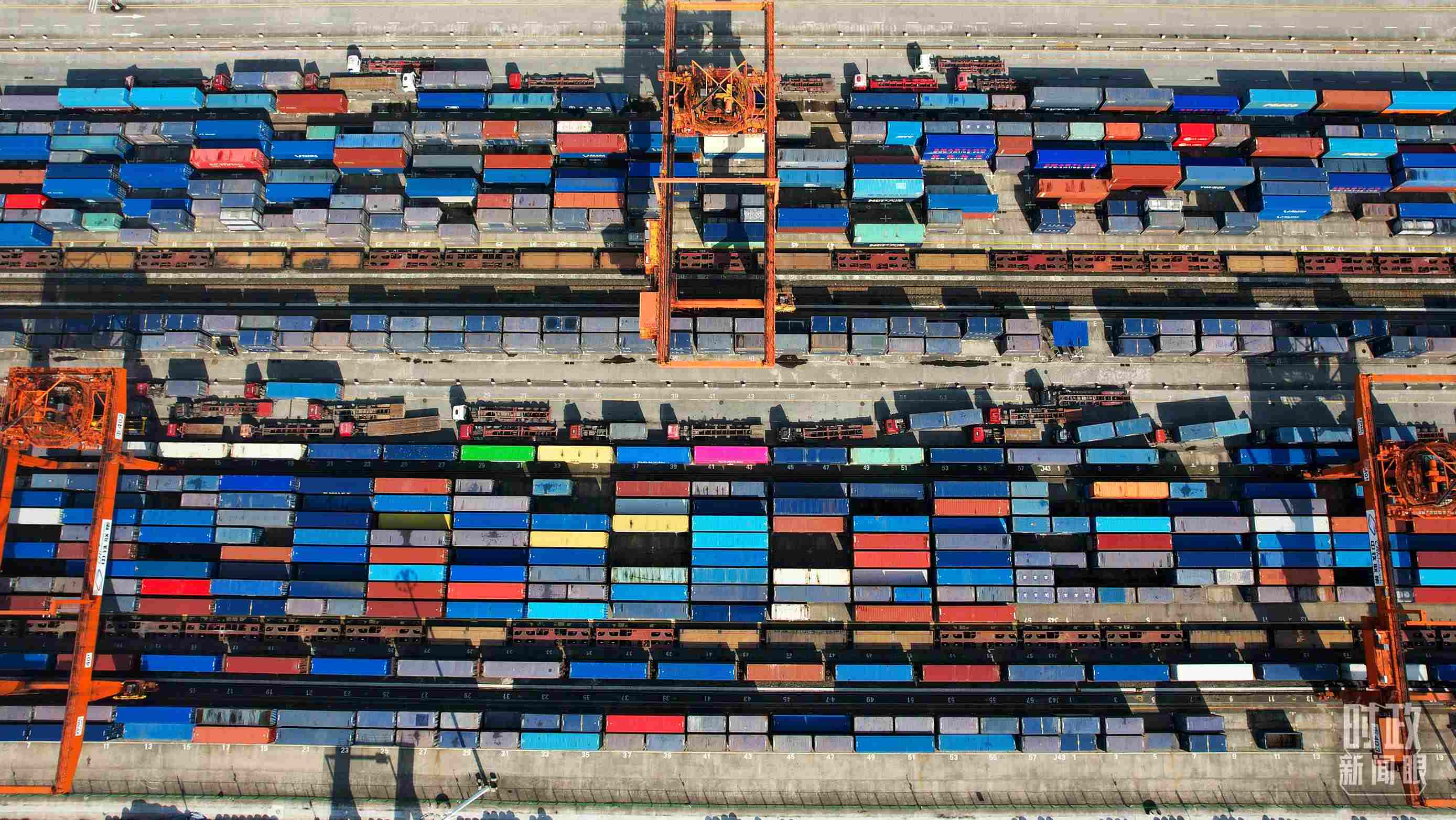 △重慶國(guó)際物流樞紐園區(qū)。（總臺(tái)央視記者范凱拍攝）