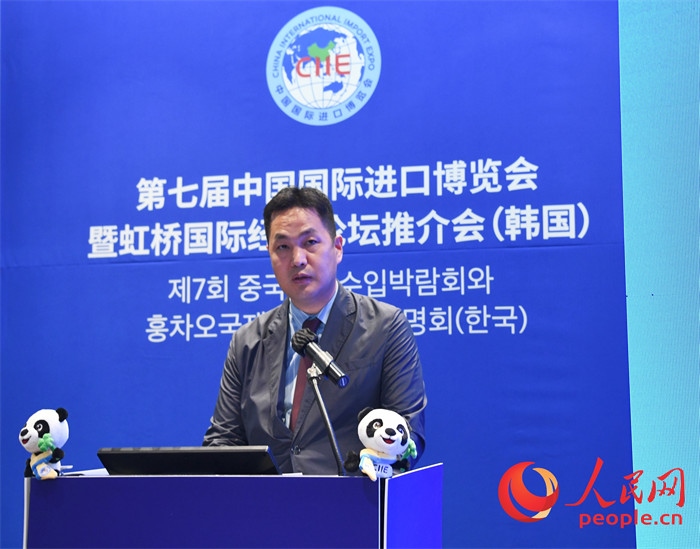 在華韓國創(chuàng)新中心代表金鐘文發(fā)言。 人民網(wǎng) 程安康攝