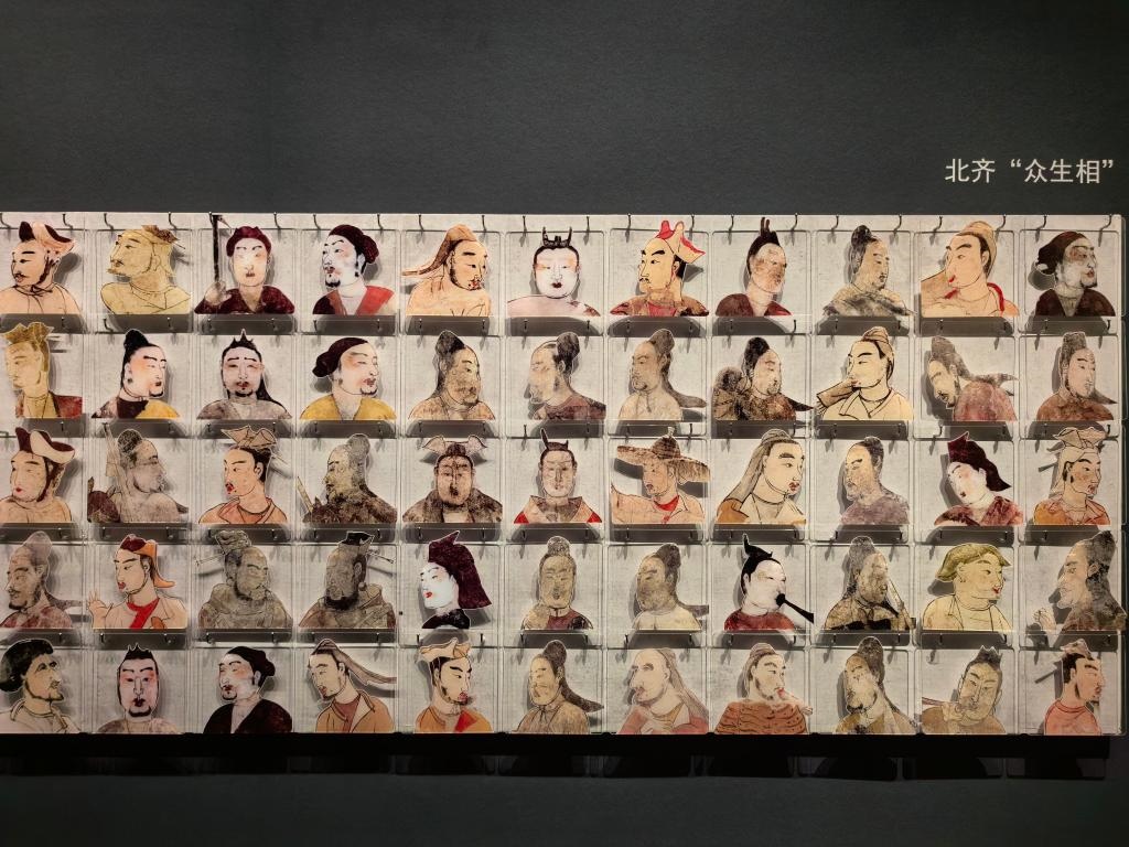 太原北齊壁畫博物館從山西北朝壁畫中提取人物元素展現(xiàn)當(dāng)時(shí)民族融合、文化交流。太原北齊壁畫博物館供圖