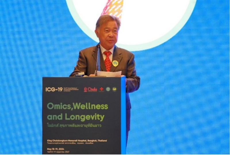 朱拉隆功大學(xué)醫(yī)學(xué)院副院長(zhǎng)沃拉蘇克·肖特勒蘇克發(fā)表主旨演講。主辦方供圖