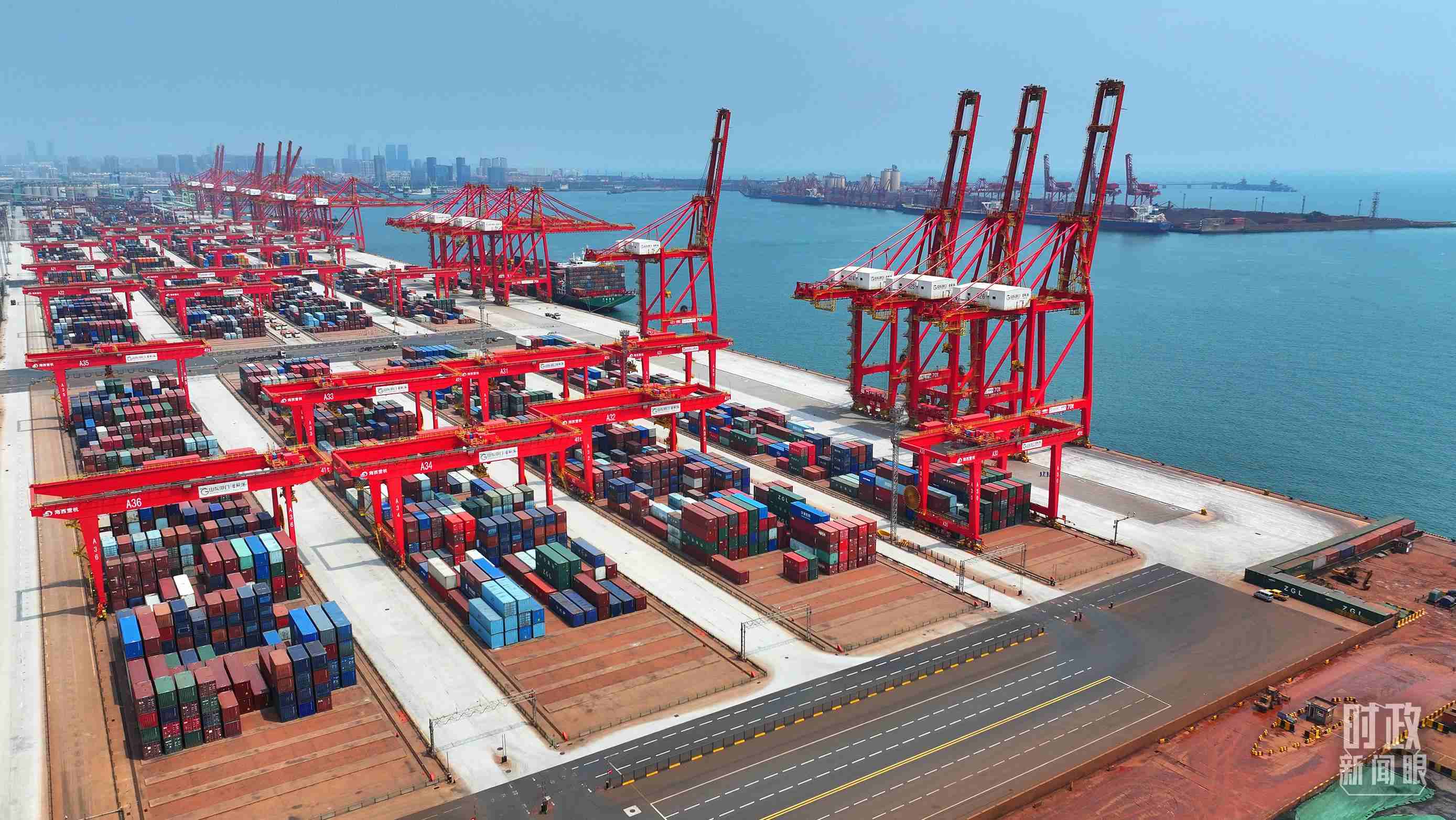 山東日照港。（總臺央視記者范凱拍攝）