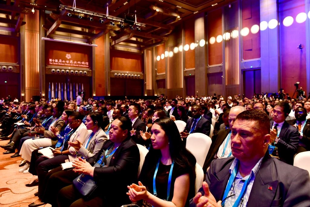 與會(huì)嘉賓出席第十屆尼山世界文明論壇。新華社記者 郭緒雷 攝