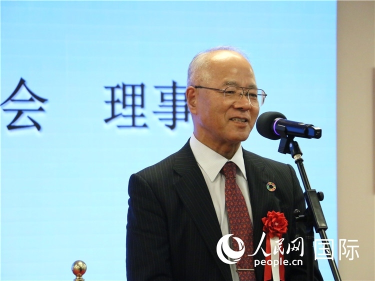 日中協(xié)會理事長瀨野清水致辭。人民網(wǎng) 許可攝