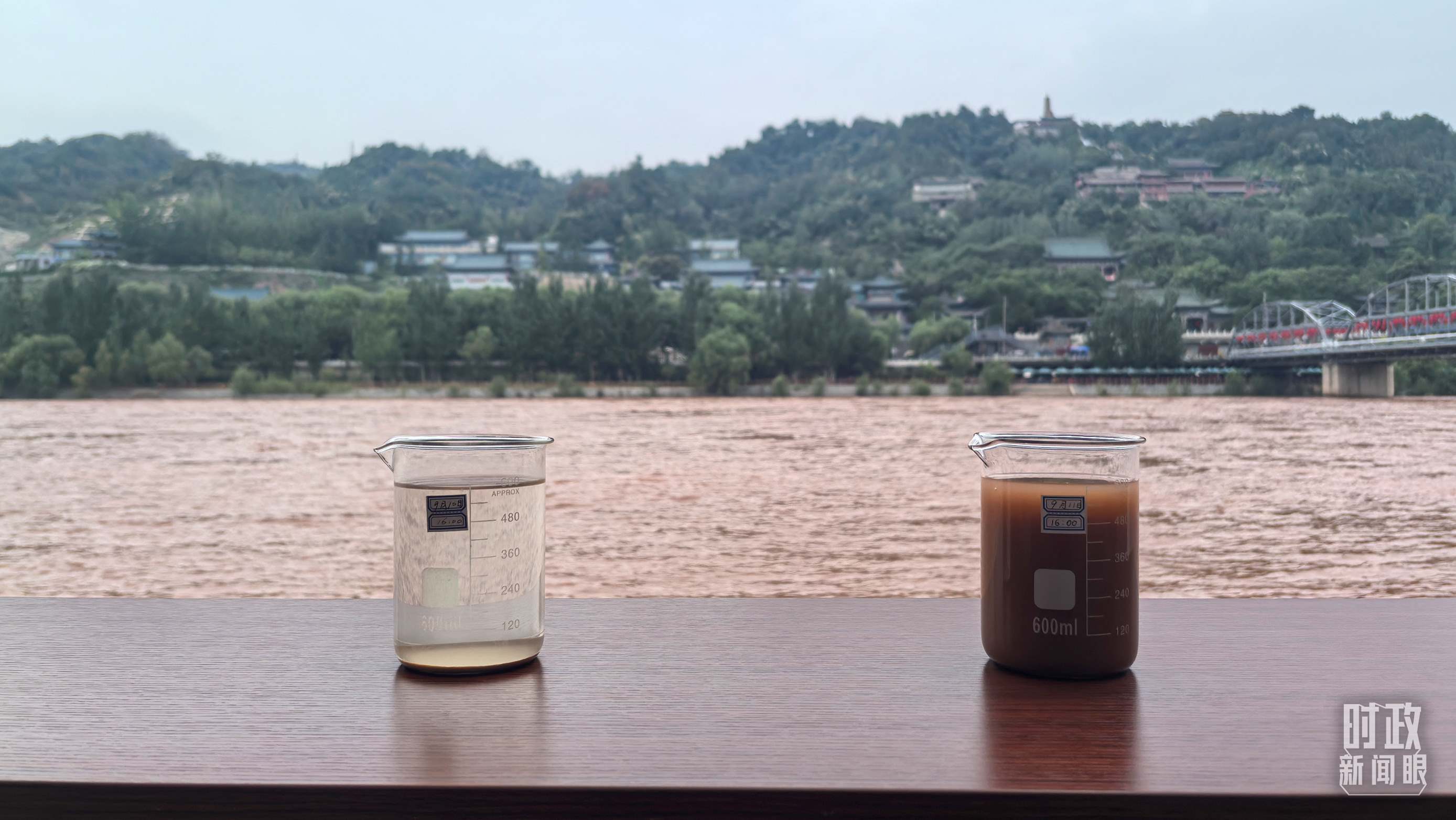 △黃河水質(zhì)監(jiān)測。（總臺央視記者陸泓宇拍攝）