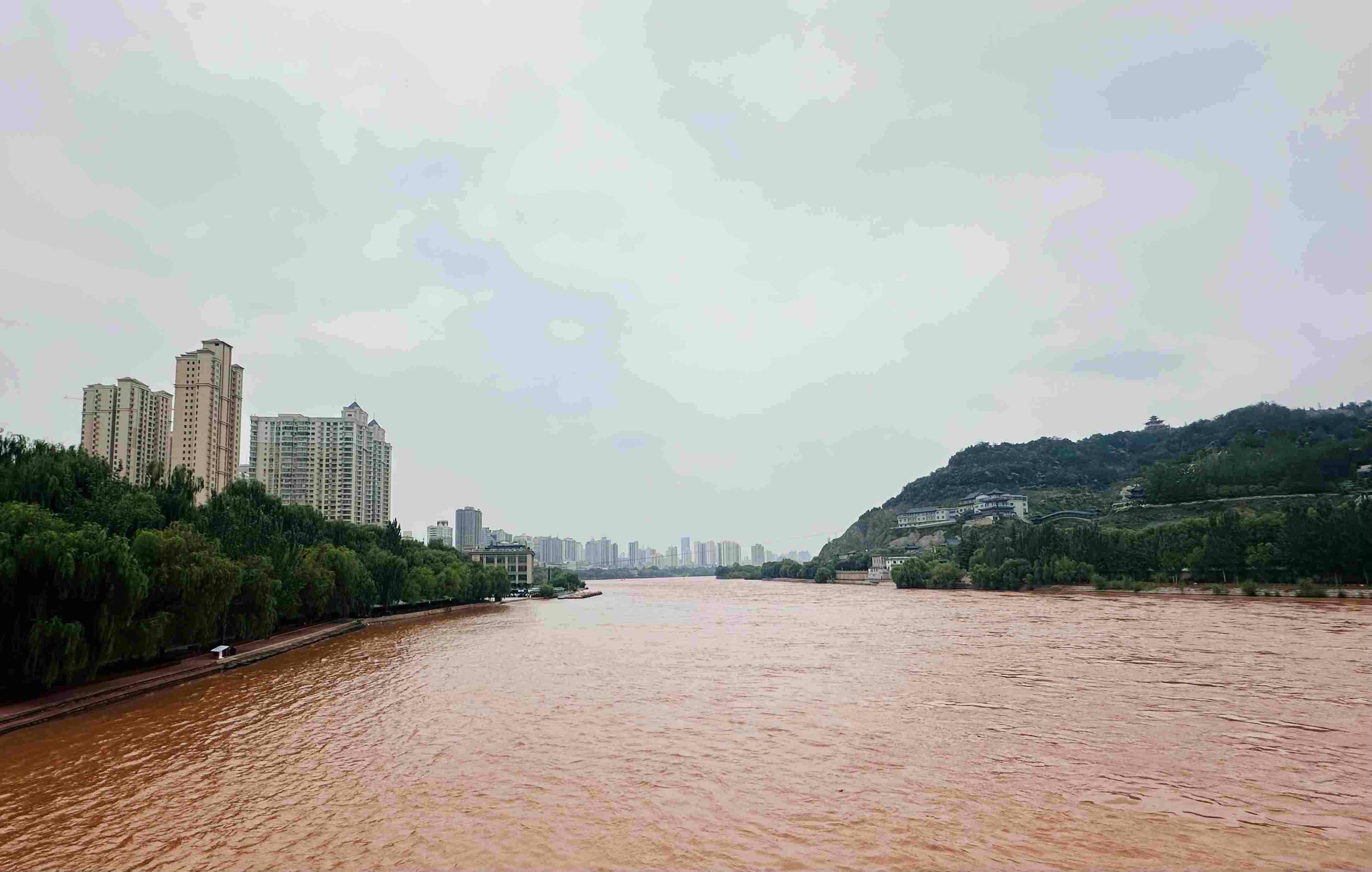 △黃河蘭州段。（總臺央視記者陸泓宇拍攝）