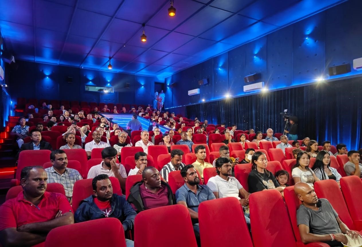 塞舌爾首屆中國(guó)電影節(jié)開(kāi)幕式現(xiàn)場(chǎng)。林育楠 攝