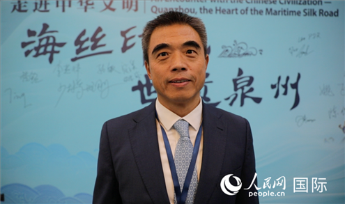 泉州市人民政府副市長姚飛接受人民網(wǎng)采訪。人民網(wǎng) 王婧攝