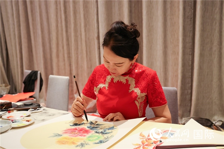 中國傳統(tǒng)文化展示。人民網(wǎng)記者任皓宇攝