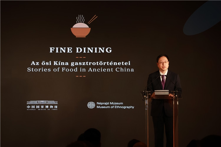 中國(guó)國(guó)家博物館副館長(zhǎng)楊帆致辭。圖片由中國(guó)駐匈牙利大使館提供。