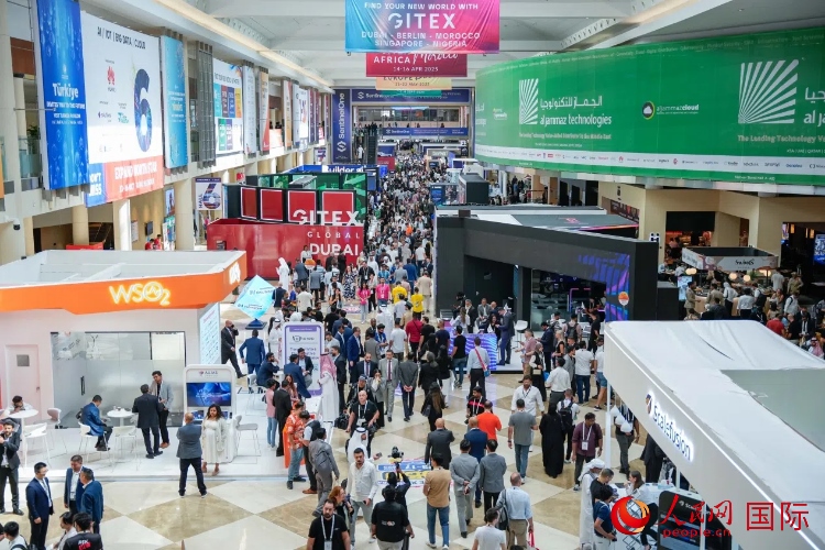 迪拜世界貿(mào)易中心場館內(nèi)一角。人民網(wǎng) 塔里克·易卜拉欣攝