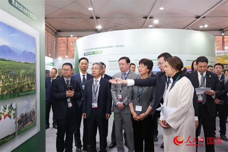 嘉賓參觀中國館。人民網(wǎng)記者任皓宇攝