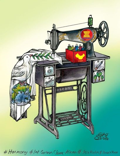 單幅卡通一等獎(jiǎng)獲獎(jiǎng)作品。（主辦方供圖）