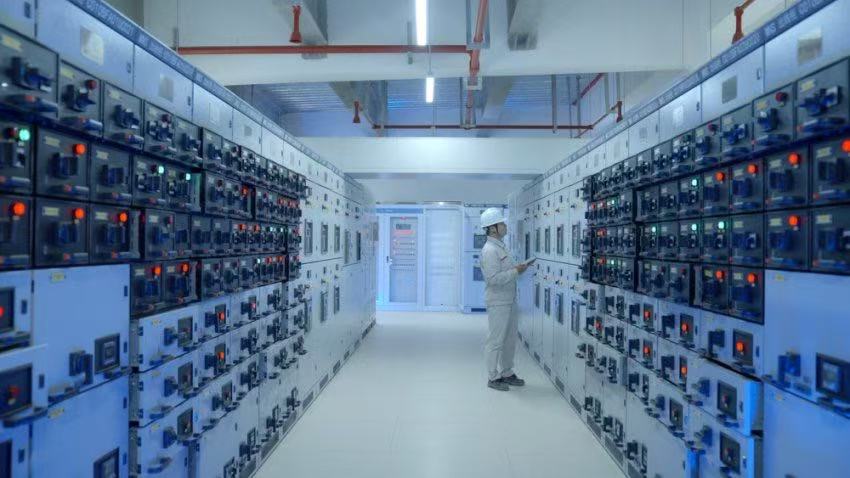 300兆瓦壓氣儲能示范工程低壓配電室。受訪者供圖