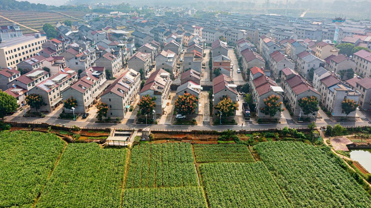 衢州市衢江區(qū)云溪鄉(xiāng)希望新村鳥瞰圖。衢州市衢江區(qū)委宣傳部 供圖