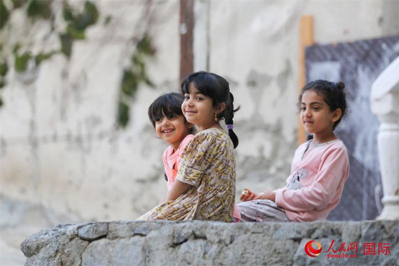 庫姆扎爾村的兒童。人民網(wǎng) 塔里克·易卜拉欣攝