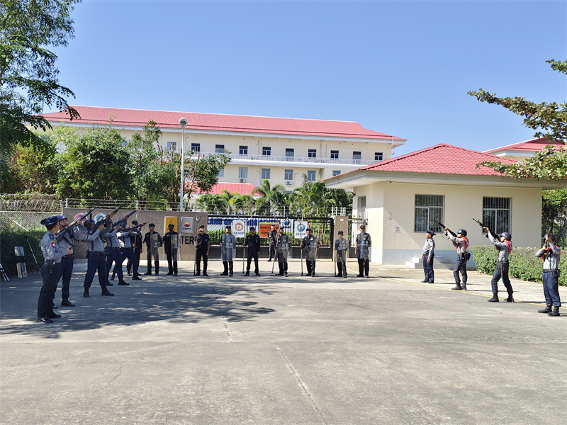 馬德島港港口設施安全聯(lián)合演習現(xiàn)場 -中緬油氣管道公司供圖