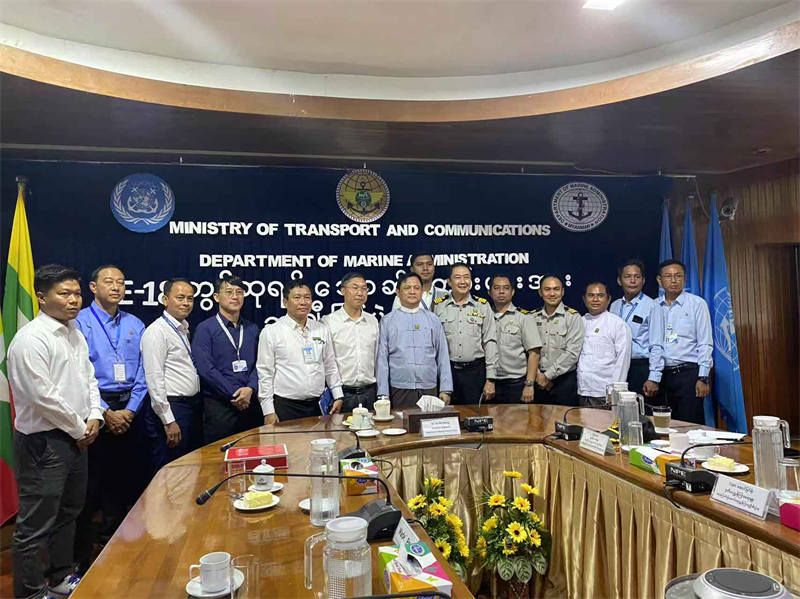 緬甸第18屆國家級港口設施安全聯(lián)合演習頒獎儀式現(xiàn)場。中緬油氣管道公司供圖