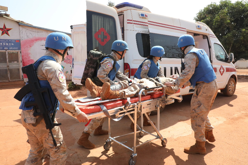 演練現(xiàn)場(chǎng)。張曉昆攝。