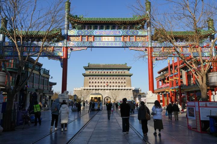 這是2024年12月26日從前門大街拍攝的正陽門箭樓。